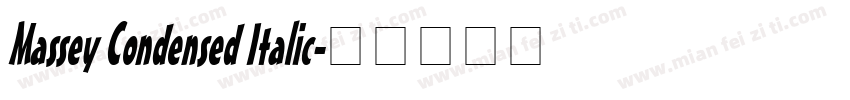Massey Condensed Italic字体转换